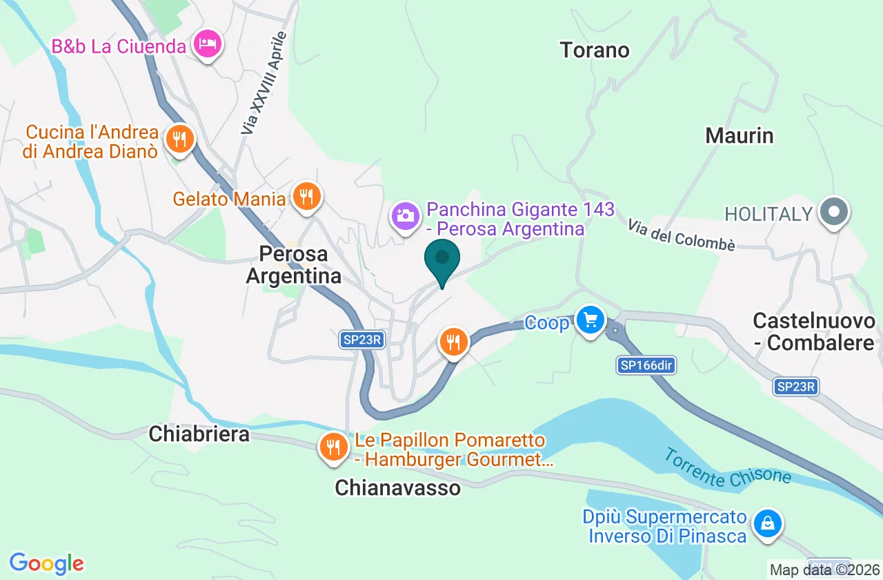 Mappa della zona di Perosa Argentina
